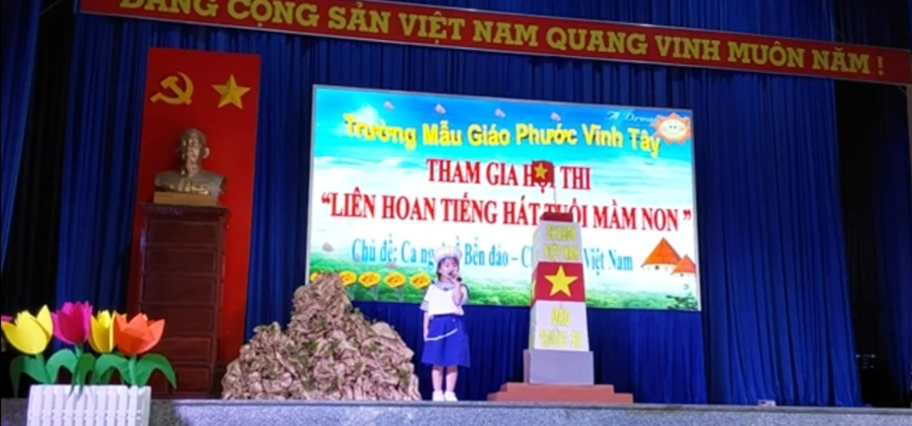 Trường MG Phước Vĩnh Tây tham gia Hội thi "Liên hoan tiếng hát tuổi mầm non" cấp huyện năm học 2023-2024
