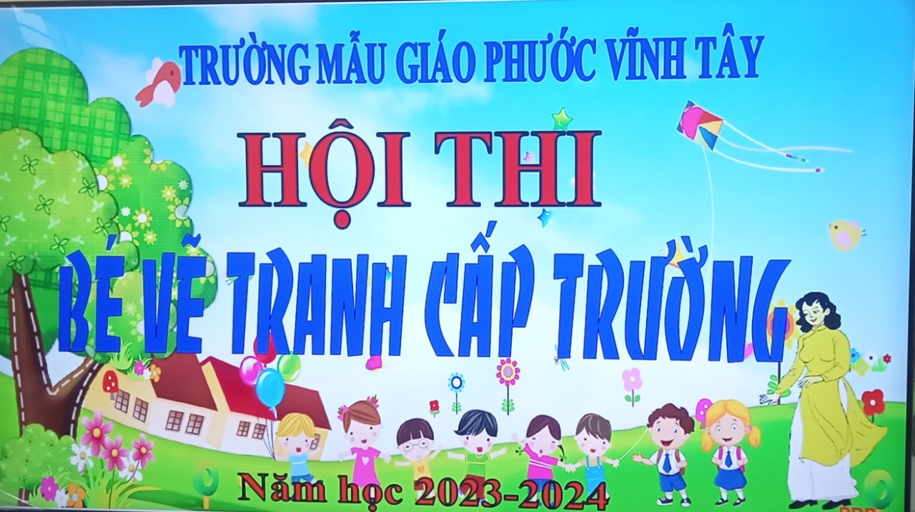 Hội thi "Bé vẽ tranh" cấp trường năm học 2023-2024